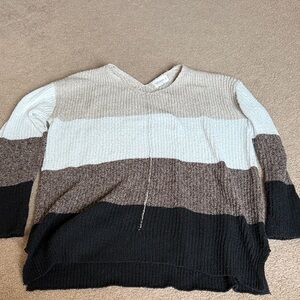 Colorblock V-Neck Sweater